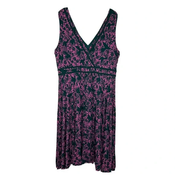 Boden | Dresses | Boden Lorna Tickled Pink Green V Neck Sleeveless Jersey  Dress Size 6 | Poshmark